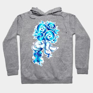 Blue cartoon hands modern and unique 5 Hoodie